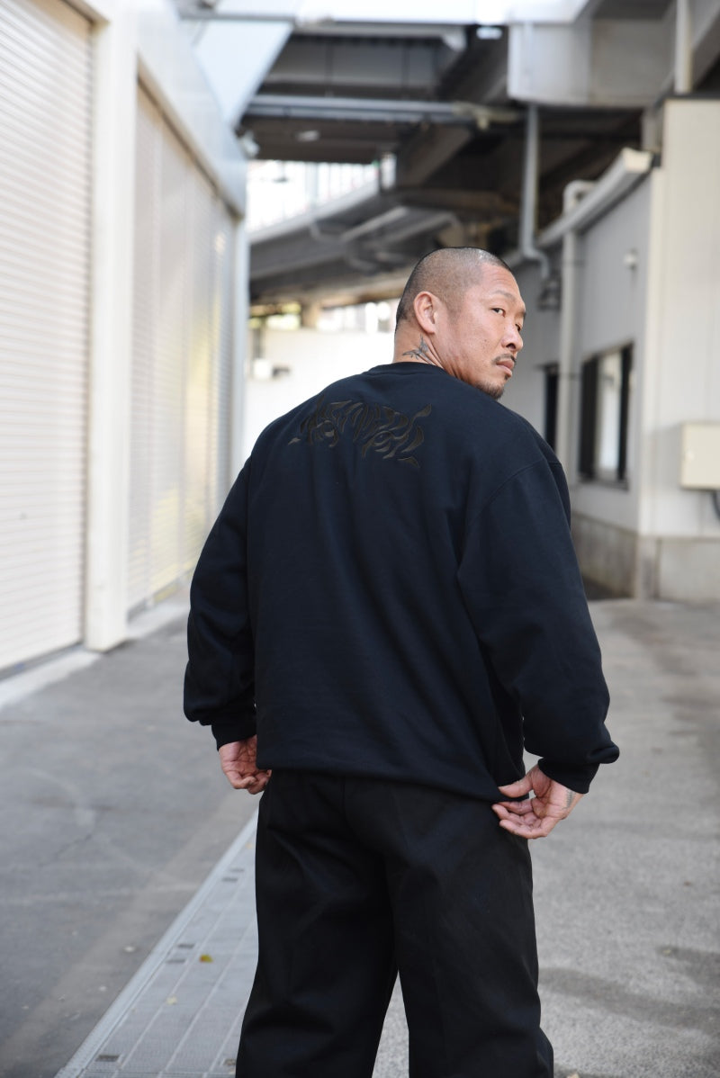 TORAME Embroidery Sweatshirt Black SS26